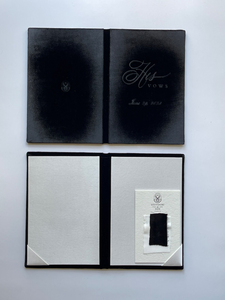 Livre de mariage en velours de soie de qualité supérieure, relié en couverture rigide, pour ses vœux et les siens - Product Image 2