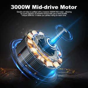 Mini Moto de Cross Eléctrica de 48v y 3 Velocidades, Modelo 2025 para Adultos, la Más Popular en Nuestro Almacén - Product Image 6