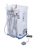 Unité dentaire mobile GINEE MEDICAL à prix d'usine avec pièces à main haute et basse vitesse, seringue 3 voies et système air-eau