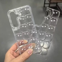 Étuis de téléphone carrés à bulles BAILI en gros pour Samsung S24/S25 PLUS/S26 Ultra, coque 3D anti-chute à grille, deux-en-un