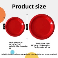 Assiettes jetables élégantes et robustes, colorées, 7 pouces, 9 pouces, en plastique, pour Halloween, mariage, barbecues, anniversaires et desserts