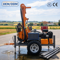 Machine de forage de puits d'eau portable 300M la plus vendue, équipement de forage de puits d'eau, machine de forage de trous d'eau CE ISO9001