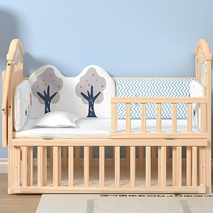 Bán Buôn Gỗ Tự Nhiên Thoải Mái Giường Cũi Đa Chức Năng Thuận Tiện Cạnh Giường Em Bé Giường Nôi Giường Tầng Cho Trẻ Sơ Sinh - Product Image 6