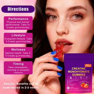 Gomme di Creatina Monoidrato con Collagene, <span class=keywords><strong>BCAA</strong></span> e Acido Ialuronico, Integratori Energetici Senza Zucchero - Product Image 3