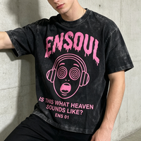 T-shirt graphique personnalisé avec logo, 100 % coton biologique, écologique, pour homme, style vintage, sport, grande taille, coupe ample, marque privée