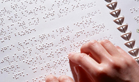 Types d'approvisionnement d'usine de produits d'impression de braille comme le signe de braille, le braille UV, les autocollants de braille, le livre de braille etc.