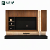 ARETBespoke Modernes TV-Möbel mit Lamellenfront & Versteckten Schubladen, Maßgefertigter Wohnzimmer-Stauraum (Unterstützt Kleiderschrank/Hosenständer)