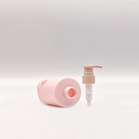 Flacon pompe carré rose pastel avec impression de fleurs de cerisier, logo personnalisé, contenant pour lotion, shampoing, cosmétiques