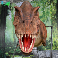 Modèle de tête de dinosaure T-Rex animatronique de grande taille Gecai Animatronic Dinosaur Factory pour projet d'aire de spectacle
