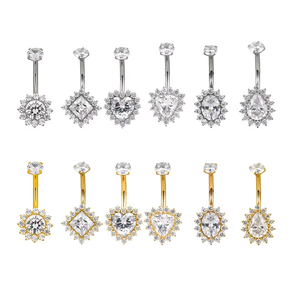2026 New Belly Piercing Stainless Steel <strong>Jewelry</strong> <strong>Gem</strong> Stone Belly Button Ring Navel Piercing <strong>Jewelry</strong> Trendy Fashion Body <strong>Jewelry</strong> - Product Image 1