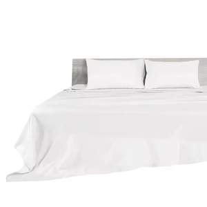 Juego de cama de hotel blanco personalizable, edredón de algodón egipcio, Sábana de percal, funda de cama lisa - Product Image 2
