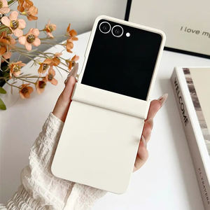 Nuevo Color sólido con funda de bisagra para <span class=keywords><strong>Samsung</strong></span> <span class=keywords><strong>Z</strong></span> <span class=keywords><strong>Flip</strong></span> 7 6 5 4 <span class=keywords><strong>3</strong></span> ZFlip4 Flip5 Flip6 cubierta de parachoques ultrafina a prueba de golpes - Product Image 1