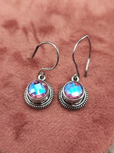Boucles d'oreilles pendantes en argent sterling 925 avec pierre précieuse quartz de feu, pierre naturelle, faites à la main, bijoux personnalisés pour femmes et filles - Product Image 5