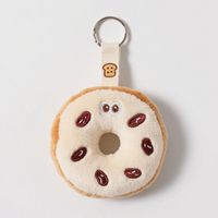 Porte-clés en peluche Bagel mignon de dessin animé, design personnalisé, jouet en peluche doux en coton PP, breloques de marque Winbo, tailles personnalisées