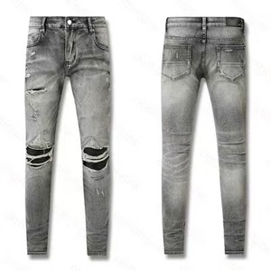 2025 phong cách mới demin jeans trong cổ phiếu thương hiệu nổi tiếng thiết kế xu hướng amiry denim quần cao bồi Close-<span class=keywords><strong>Fitting</strong></span> amiry demin quần - Product Image 5