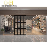 Comptoir d'exposition moderne personnalisé pour boutique de sacs avec éclairage LED et bois, comptoir d'exposition pour magasin de chaussures