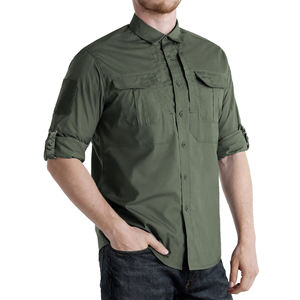 <span class=keywords><strong>Camicia</strong></span> Casual da Uomo <span class=keywords><strong>a</strong></span> Maniche Lunghe in Tessuto Elasticizzato Traspirante Poliestere/Cotone Twill per Pesca, Caccia ed Escursionismo - Product Image 1
