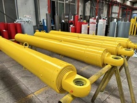 Vérin télescopique FE pour camions-bennes avec construction en acier, tige chromée dure, dimensions personnalisables