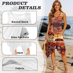 Mini-jupe irrégulière en polyester, style australien aborigène personnalisé, pour dropshipping - Product Image 5