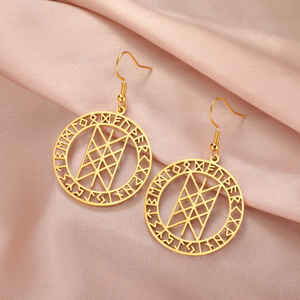 Pendientes Colgantes con Runas Vikingas para Mujeres y Niñas, Acero Inoxidable, Joyería con Amuleto del Tejido Nórdico del Wyrd, Regalo para el Día de San Valentín - Product Image 5
