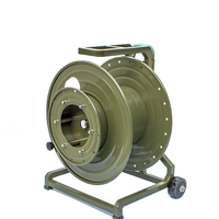 Tambor de Cable de Metal portátil, carrete de Cable, carro de Cable, entorno duro, retráctil, carrete de entorno duro, bobinado para fibra óptica