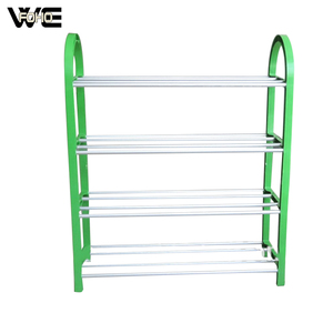 Étagère à chaussures moderne à 5 niveaux en plastique PP et tube en fer pliable, organisateur de chaussures élégant pour la maison, le salon, les meubles - Product Image 1
