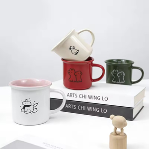 Imitation <b>Enamel</b> Ceramic <b>Mug</b> Custom Logo Cartoon Nostalgic Vintage Advertising Gift Coffee Cup Microwave Safe High-Temperature - Product Image 5