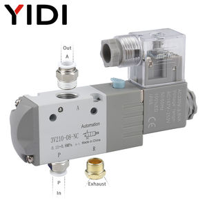 3V210-08 Luft pneumatisches Magnetventil <span class=keywords><strong>2</strong></span> Position 3-Wege-Steuerventil AC 24V 36V 110V 220V DC 12V 24V mit Anschluss schall dämpfer - Product Image 3