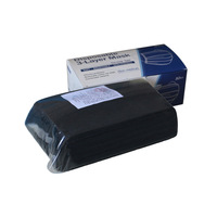 Masque facial jetable noir 3 couches en tissu non tissé coloré pour adultes, avec impression personnalisée