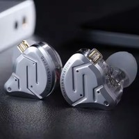 KZ ZS10 Pro X Hybrid 1DD 4BA HiFi Earphone Kabel IEM Bass Dalam Monitor Headphone 3.5mm In-Ear Earbuds untuk Musik Gaming Studio