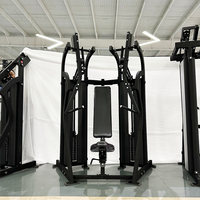 Bickfit Presse à pectoraux inclinée ISO-Latérale, conception à double station, sélection de charges par broches, machine de musculation commerciale pour la formation des pectoraux