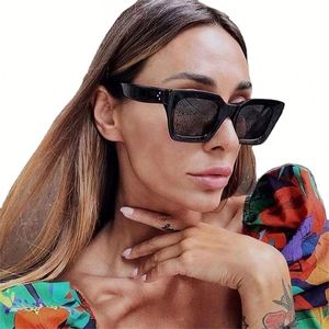 Lunettes de soleil carrées vintage bleu violet avec logo personnalisé, protection UV400, style œil de chat pour femme, collection 2021 – Meilleures ventes - Product Image 2