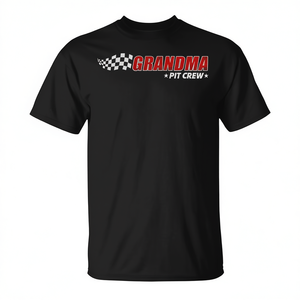 Camiseta Grandma Pit Crew Race Car, color negro, para adultos, unisex, camiseta a juego para la familia - Product Image 2