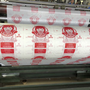 กระดาษห่ออาหารแบบม้วนสำหรับเบอร์เกอร์ไก่กระดาษห่ออาหารกันไขมันขนาดกำหนดเองได้35GSM - Product Image 4