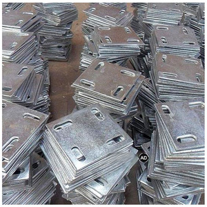 Hot Dip Galvanized Anchor <b>Plate</b> 10 Mm Metric Flange For Concrete Anchors General Industry Use Customization Supported - Product Image 1