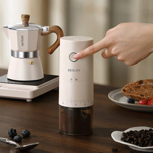 Juego de Café Deslon con Molinillo, Cafetera Moka, Espumador de Leche, Diseño Minimalista Blanco Hueso - Product Image 2