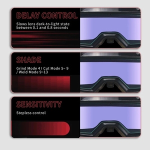 Gafas de Soldadura con Oscurecimiento Automático Solar True Color para Exteriores, con Protección Facial DIN9-DIN13 para Soldadura Eléctrica - Product Image 3