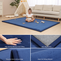 Tapis de sol en velours corail personnalisé pour bébé et tout-petit, épais et rembourré en mousse, adapté aux animaux domestiques, pour la décoration intérieure, le salon et les pique-niques, vente en gros