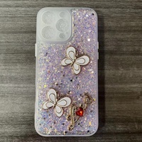 Coque de téléphone PC motif papillon pour iPhone 17 16 15 14 13 12, coque de téléphone personnalisée en TPU motif floral pour Samsung A18 A08 A17 A07 A16 A26
