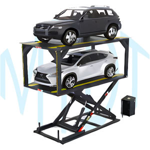 Sistem Lift Mobil Hidrolik Elektrik Dua Tingkat Model Gunting Dua Tiang untuk Parkir Bawah Tanah - Product Image 2