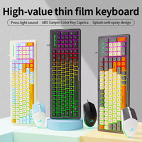 Teclado Mecánico para Juegos con Cable USB Tipo-C, Retroiluminación LED, Nuevo, Tamaño Completo, Ambidiestro, Plug&Play, para Oficina y Estudio