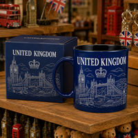 Mug à café en céramique souvenir touristique du Royaume-Uni, Londres Big Ben, 11 oz, mug souvenir en céramique, personnalisable ODM OEM, vente en gros