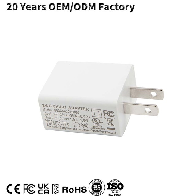 Wholesale Electric Universal Power Supply Adapter for Smartphones 5V 1A with OTP & OVP Protection EU/US/UK/JP/KR/AU/IN Plug