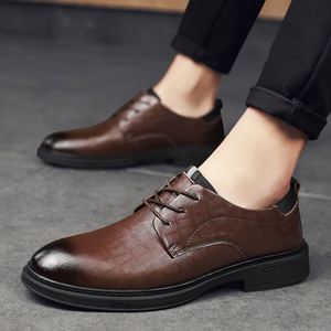 Factory Men's Casual Elegant Autumn/Winter Dress <b>Flats</b> Breathable Cushioning Custom Black Genuine Leather Shoes - Product Image 5