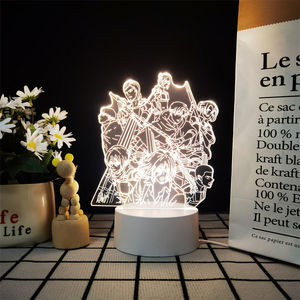 Lampe à image flottante holographique <span class=keywords><strong>Attaque</strong></span> sur <span class=keywords><strong>Titan</strong></span> Photo <span class=keywords><strong>de</strong></span> groupe avec réglages multicolores pour la chambre à coucher - Product Image 5