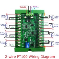 8AI RS485 Input Analog PT100 RTD RS485 Modul Akuisisi Sensor Suhu menggantikan NTC K Thermocouple DS18B20