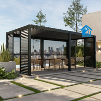 Kit de gazebo et pergola de jardin classique en aluminium Sweet Home avec éclairage RGB, motorisé, résistant au vent, écologique et durable