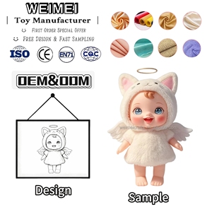 高品質でカスタマイズ可能なハイブリッドユニークエンジェルデザインのぬいぐるみ、プレミアムな職人技による3Dフェイスエンジェルブラインドボックス - Product Image 1