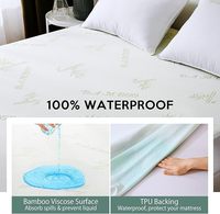 Drap housse en viscose de bambou respirant et rafraîchissant certifié Oeko-tex 100 Protège-matelas imperméable