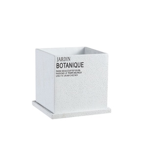 Jardinières créatives simples, grands pots à fleurs carrés <span class=keywords><strong>en</strong></span> ciment pour bonsaï avec trous et plateaux - Product Image 5